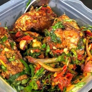 BOILED PLAITAIN & FISH