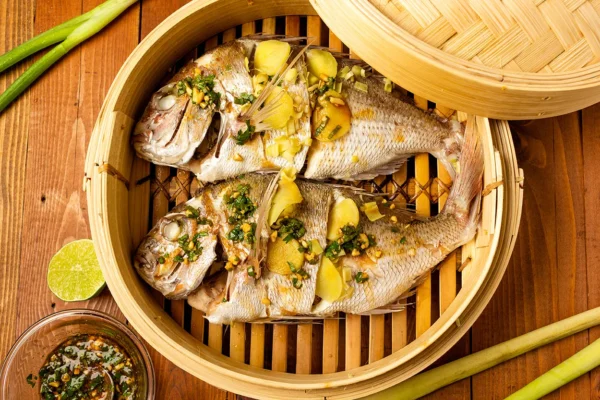 STEAMED YELLOW SNAPPER